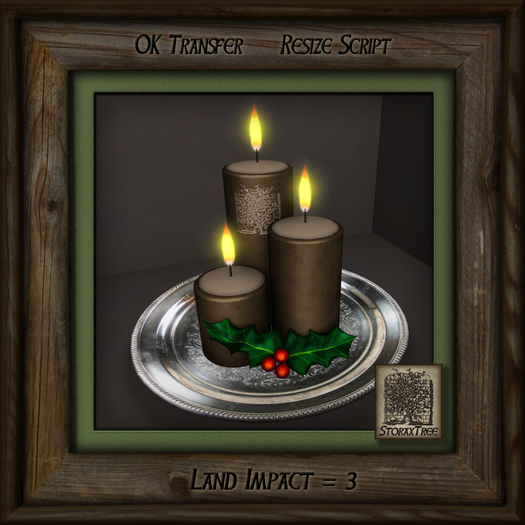 Holiday Candles Platter Gb