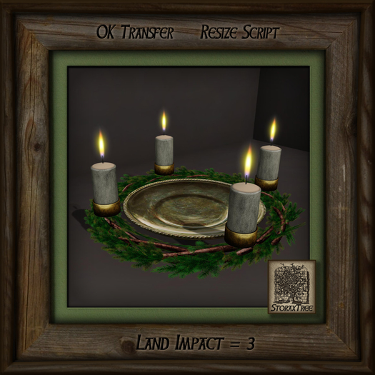 Pine Wreath Candle Bg
