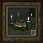 Pine Wreath Candle BL