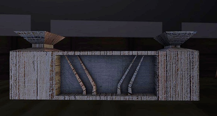 gloryus desk 2p Blue Velvet
