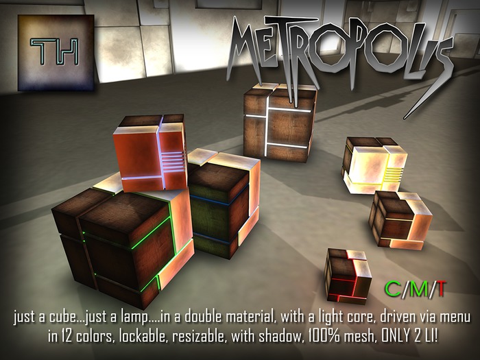 ..::TH::.. Metropolis Cube Lamp boxed