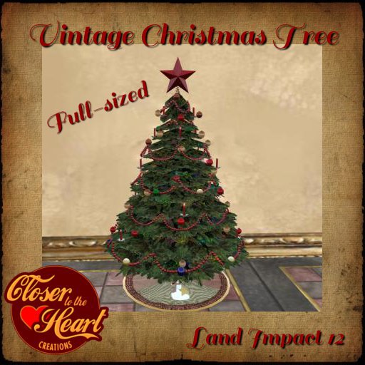 Vintage Christmas Tree Reds FS BOXED