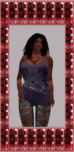 Skull Purple  TOP