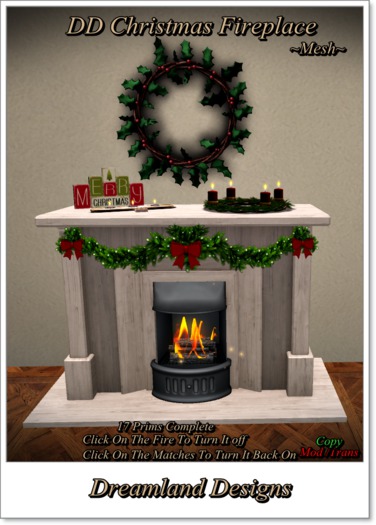 DD Christmas Fireplace Boxed