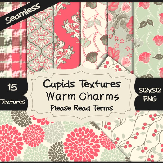 *Cupids Textures * 15 WARM CHARMS