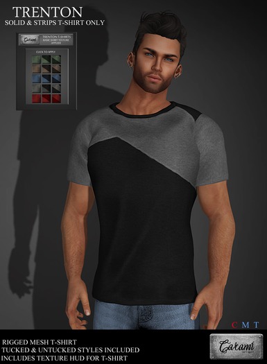 .::C::. Trenton Solid & Strips Tee Shirts