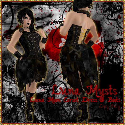 -M- Luna Moon Corset Dress & Boots