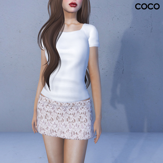 *COCO*_MiniSkirt_LaceWhite