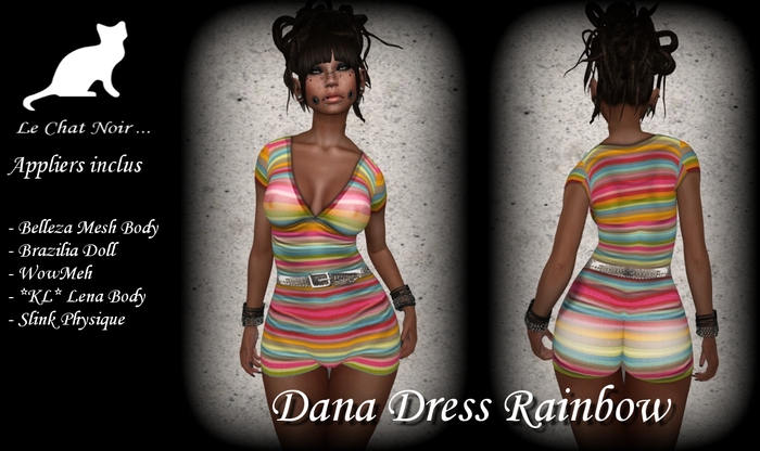 >.<. LCN. DANA DRESS RAINBOW