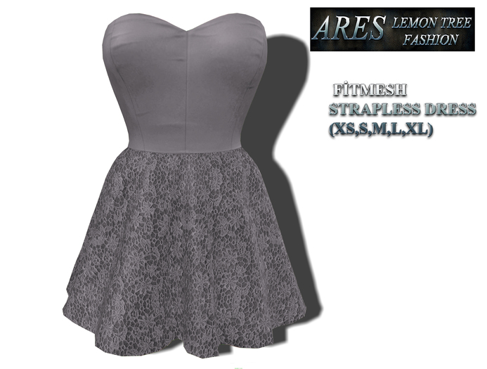 L-T-R Strapless Little Grey dress