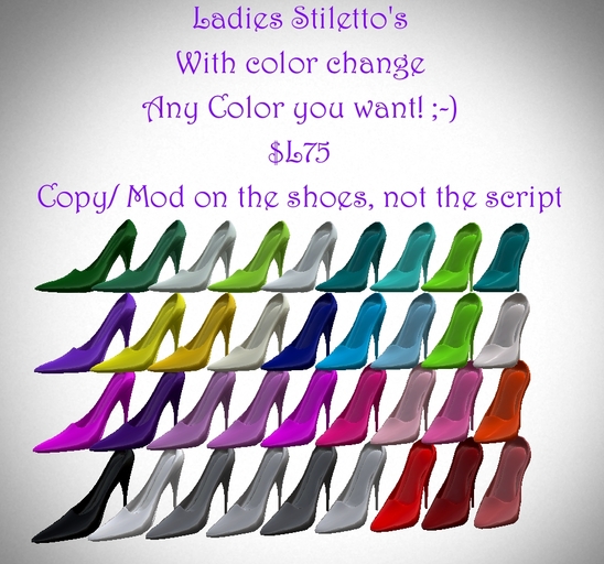 Ladies Stilettos with C/C MOD/COPY