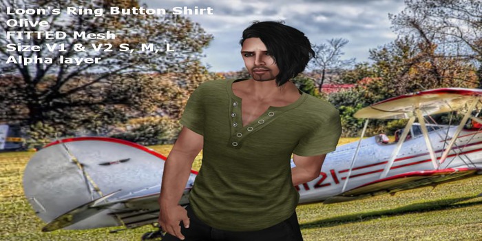 Loon's Ring Button Shirt(Olive) 