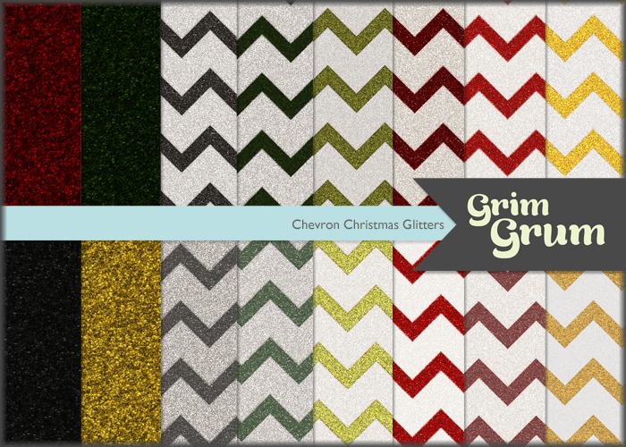 Chevron Christmas Glitters Textures