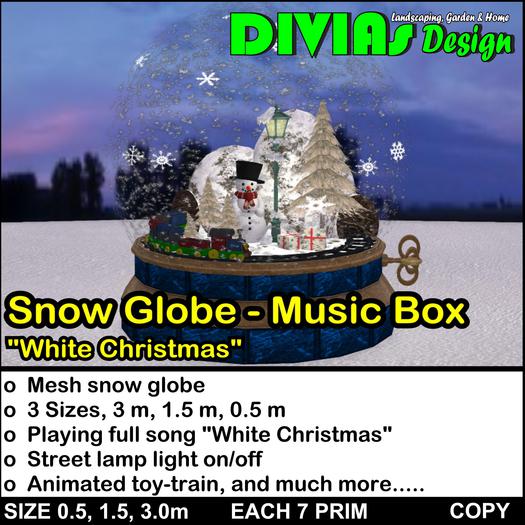 Snow Globe - Music Box "White Christmas" 