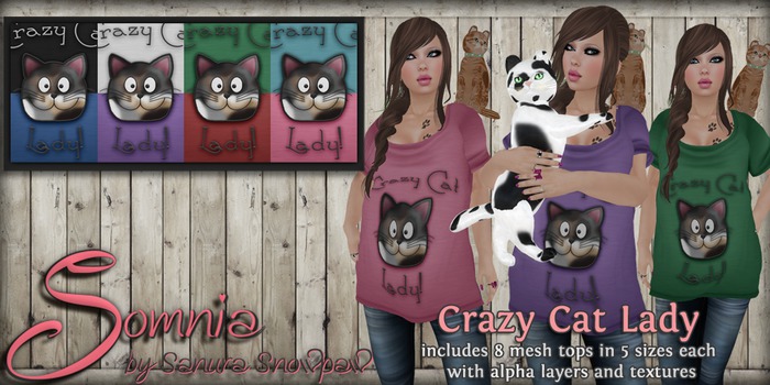 .: Somnia :. Crazy Cat Lady Tees {Crated}