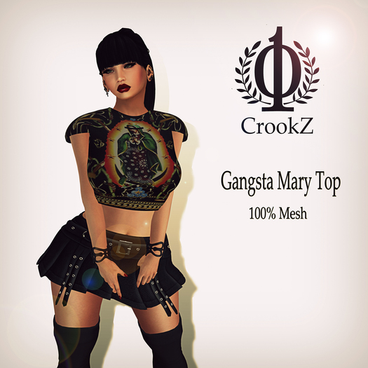 {CrookZ} Gangsta Mary Tee Shopping Tote