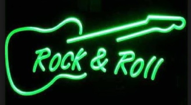 Neon (Flashing) Guitar Rock & Roll Sign