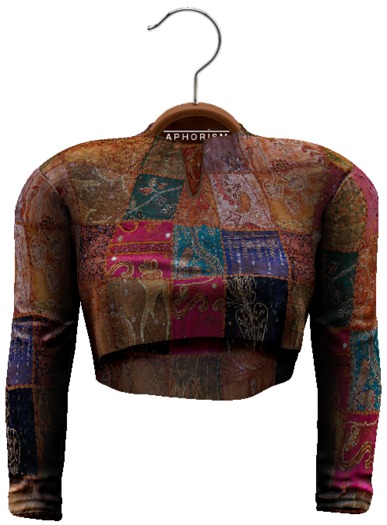 !APHORISM! Long Sleeved Crop Top - Patchwork
