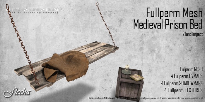 FLECHA Medieval Prison Bed fullperm