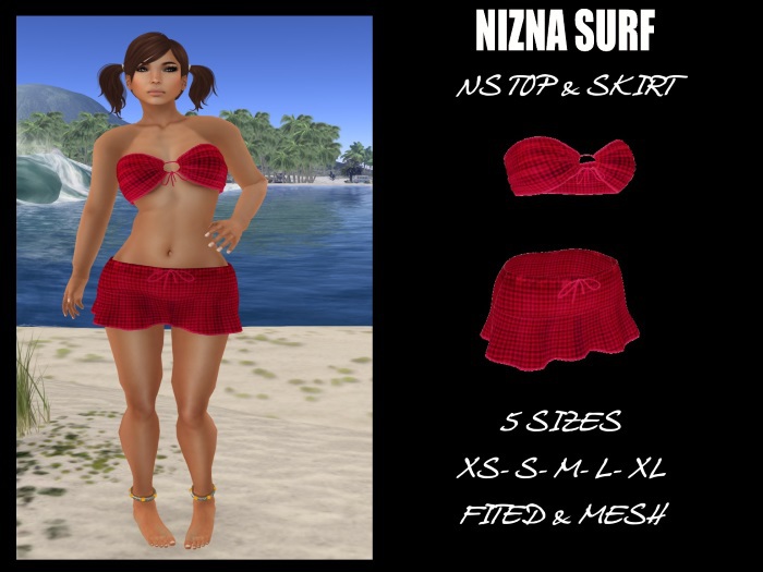 .::NS TOP SKIRT RED::.