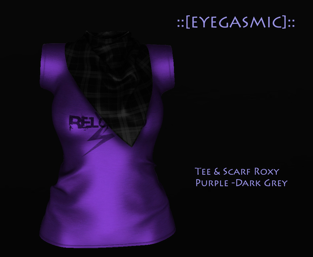 ::[EyeGasmic]:: Tee&Scarf Roxy Purple -Dark Grey
