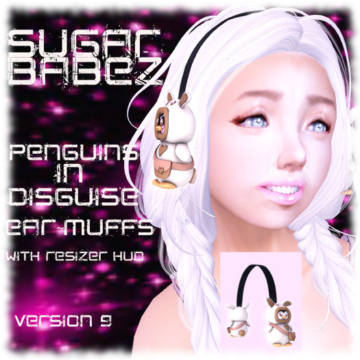 SugarBabeZ~Penguins In disguise~EarMuffs ~version3