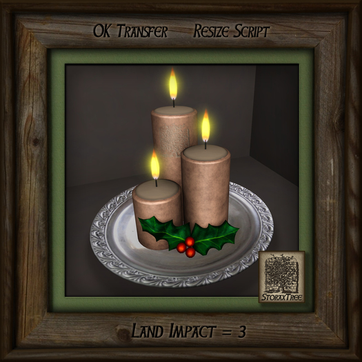 Holiday Candles Platter Fj