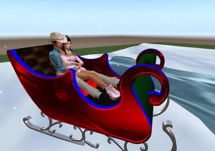 Christmas 21 Cuddle Sleigh with Music  (BOXED)