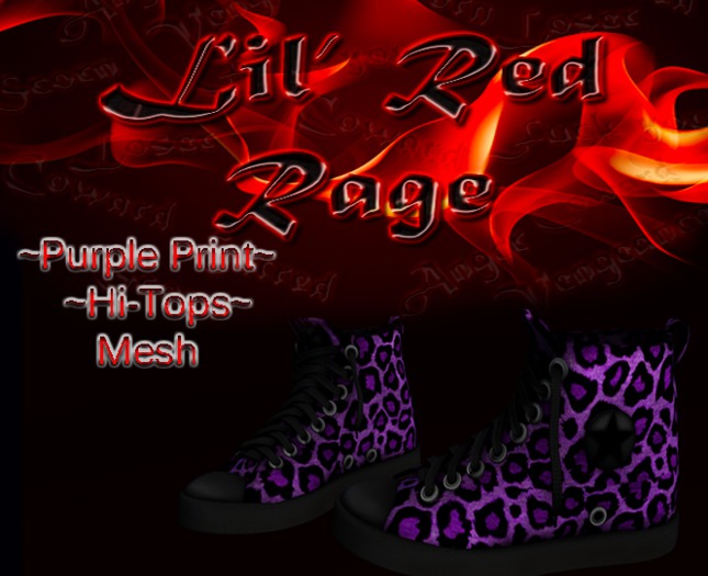 .:LRR:. Mesh Hightops Animal Print Purple