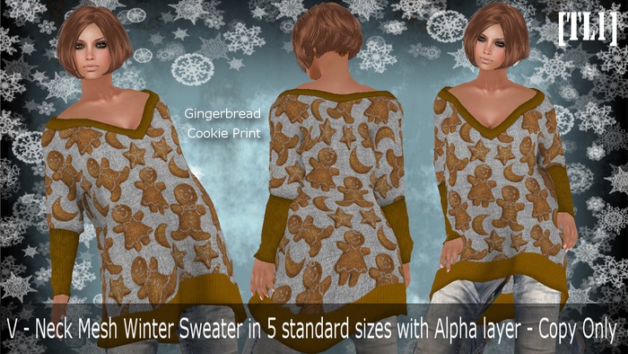 V - Neck Gingerbread Sweater (BOXED)