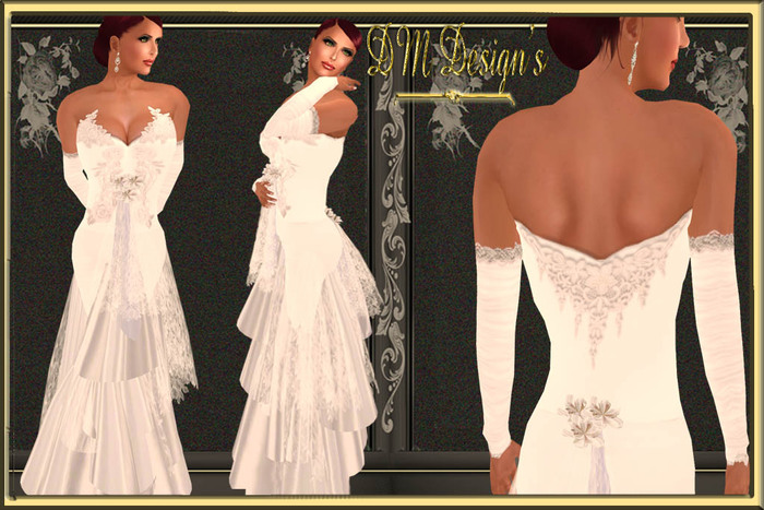 AQUARIA  WHITE GOWN SLIMFIT
