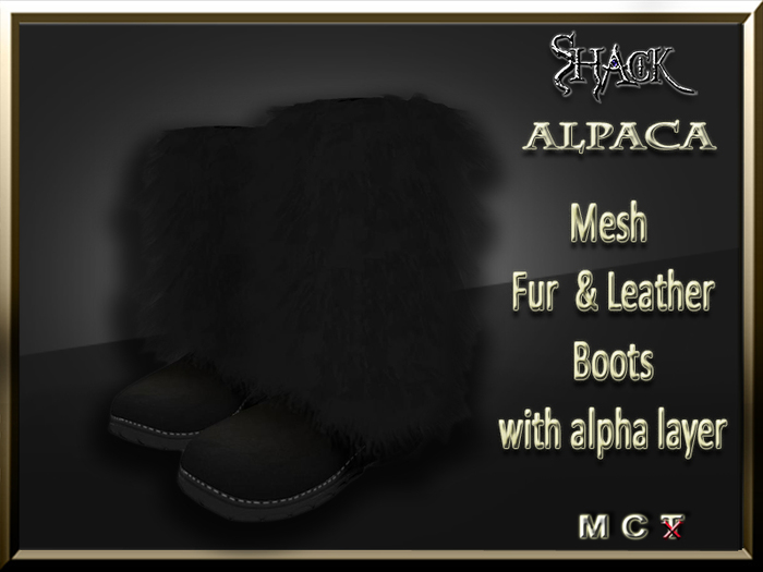 *Shack* Alpaca Boots Black