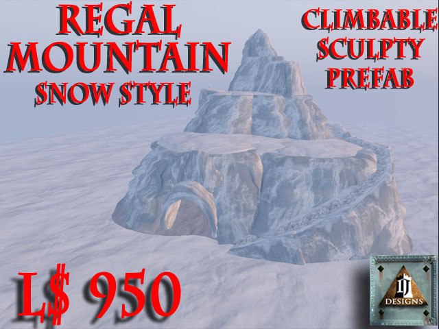 LANDSCAPING 4: IJD REGAL MOUNTAIN SNOW STYLE Climbable Sculpty Mountain