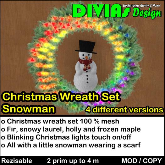 Christmas Wreath - Snowman 