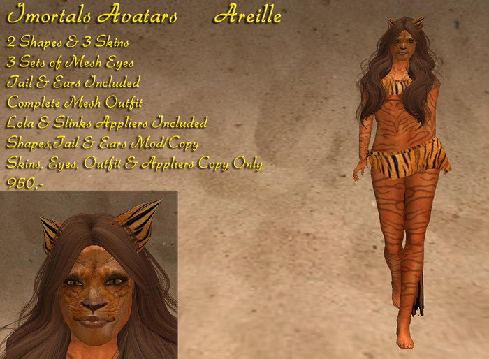 IMMORTALS AREILLE COMPLETE AVATAR