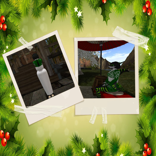 WAM! - Christmas Green Snowflake Kimono