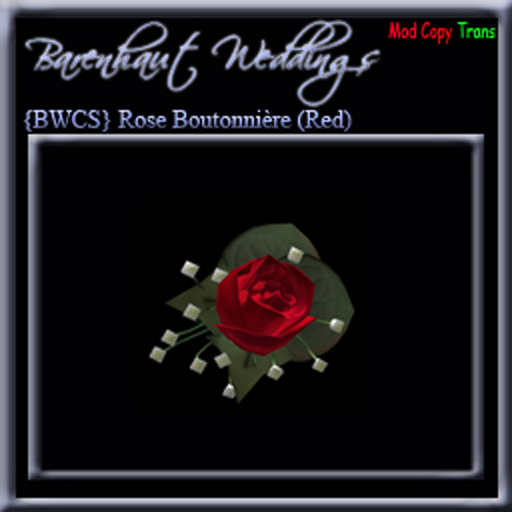 {BWCS} Rose Boutonniere - Red