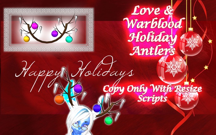 L&W Antlers w/ Decorations (worn on Chin)