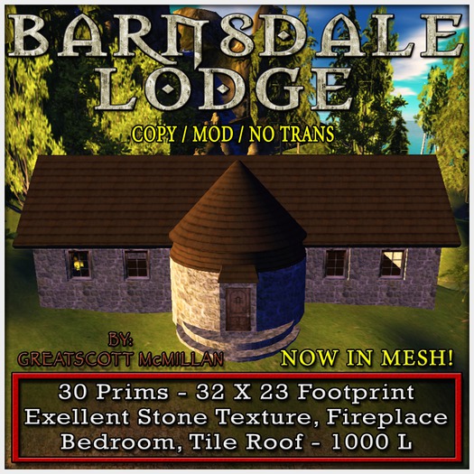 BARNSDALE LODGE COTTAGE from Castle Clan - Mesh Castles & Cottages