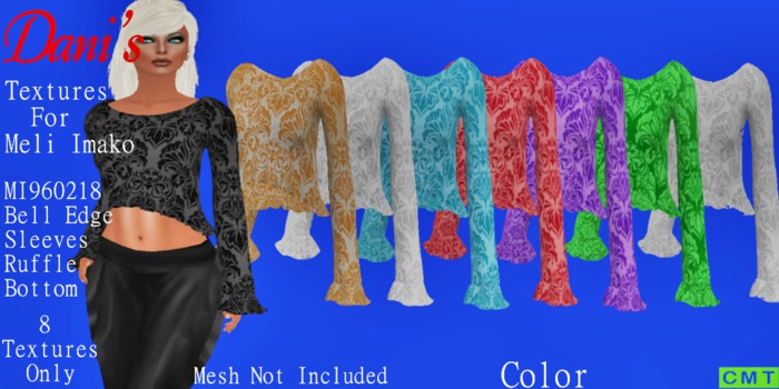 *Dani's* MI960218 Bell Edge Sleeves Ruffle Bottom Sweater Color