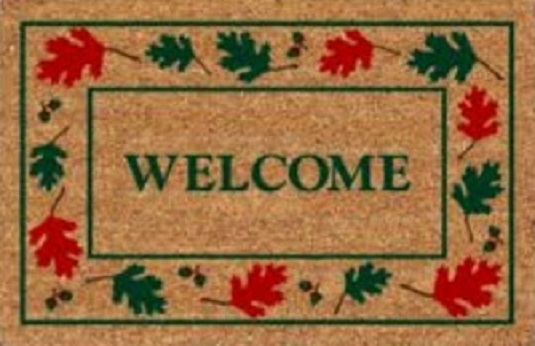 WELCOME oak leaf Door mat