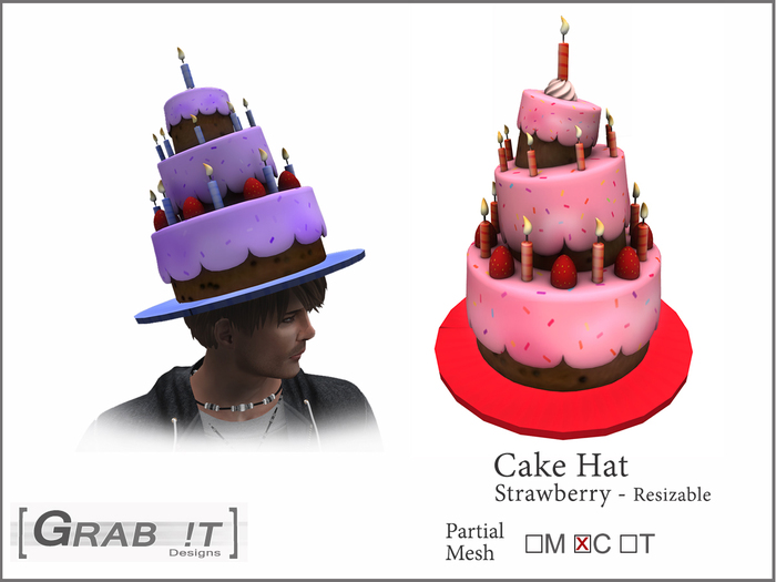 [G!] Cake Hat - Strawberry