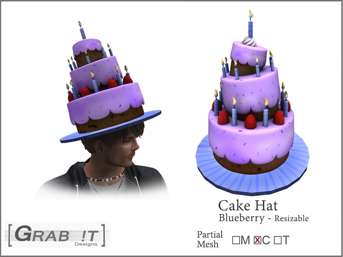 [G!] Cake Hat - Blueberry