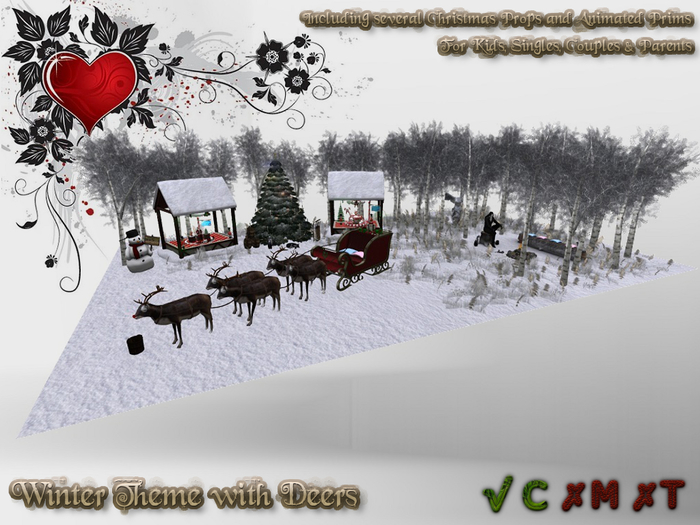 Winter Theme with Deers (Boxed)