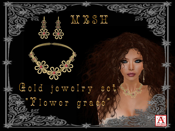 .: AVON'S :. Jewelry set "Flower grace" - Mesh