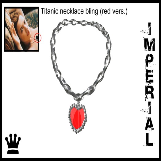 titanic necklace bling red vers.