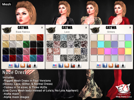 Second Life Marketplace - CATWA Nude Dress DEMO