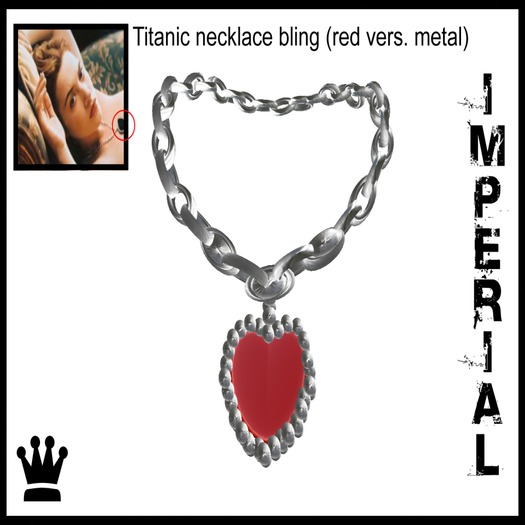 Titanic necklace bling (red vers. metal)