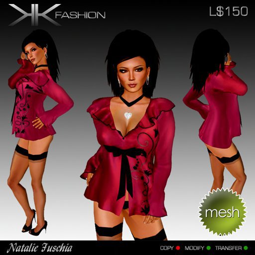 KKF - Natalie Night Robe -  Purple