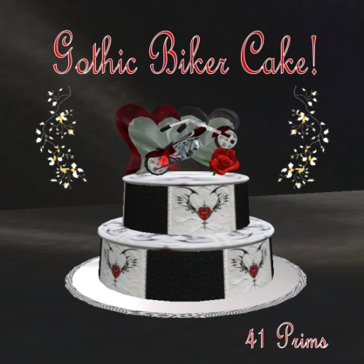 Gothic (Red) Biker Cake 41 Prims